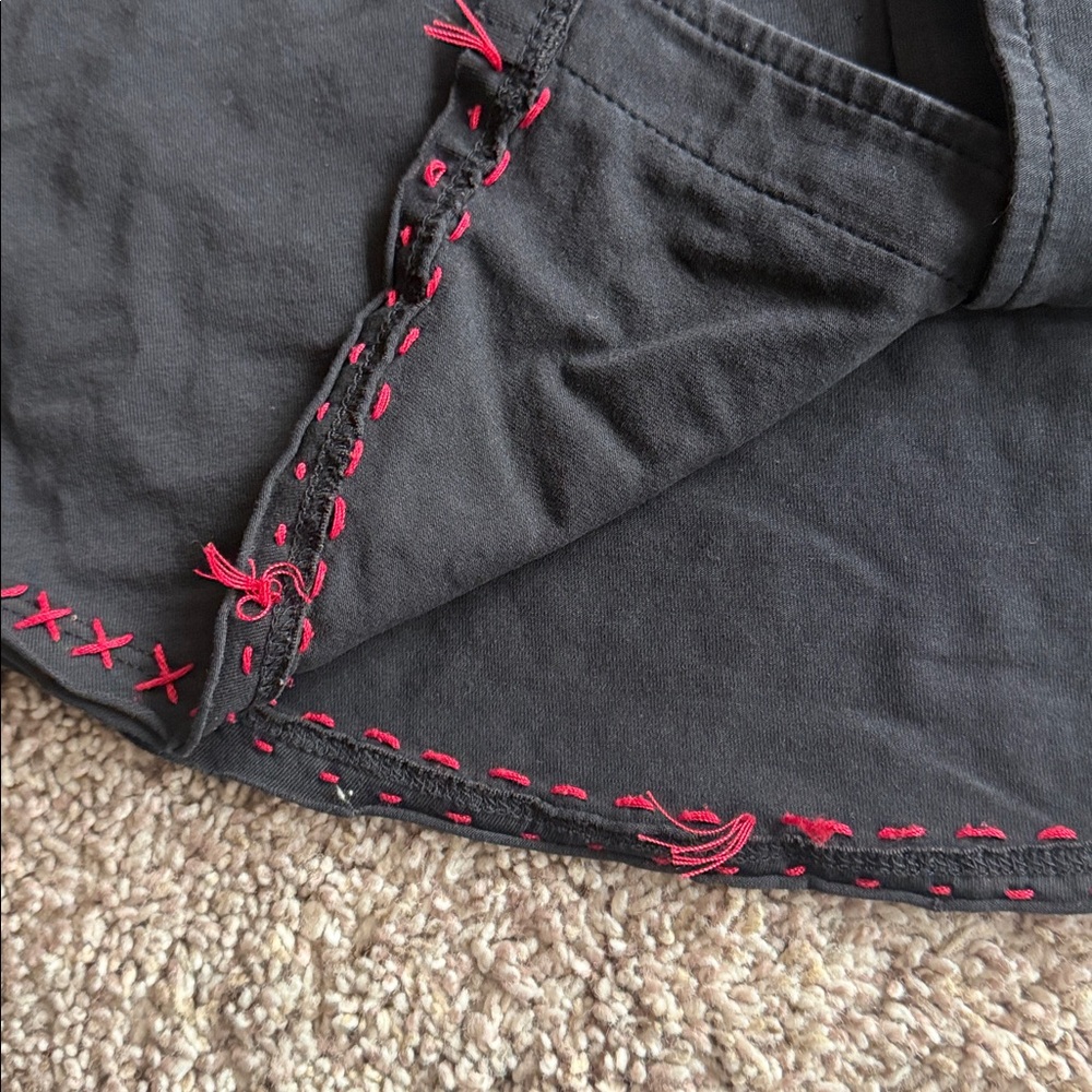 Double D Ranch black snap button down with embroi… - image 5